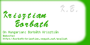 krisztian borbath business card