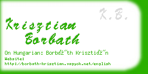 krisztian borbath business card